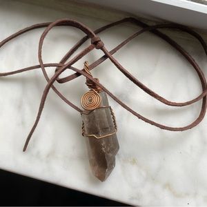 Smoky Quartz Crystal Necklace ✨